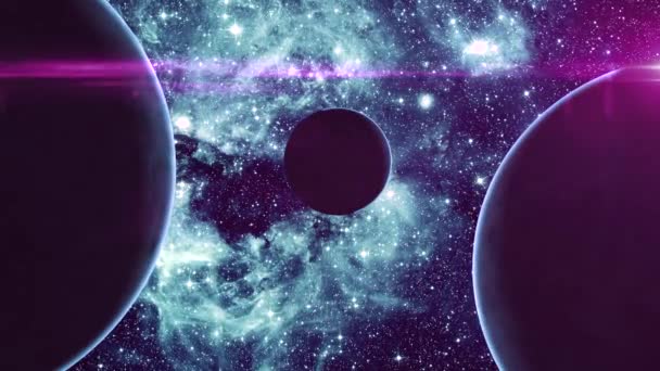 Три планеты в космосе
 - Кадры, видео