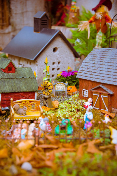 Fairy garden with gnomes. - Photo, Image
