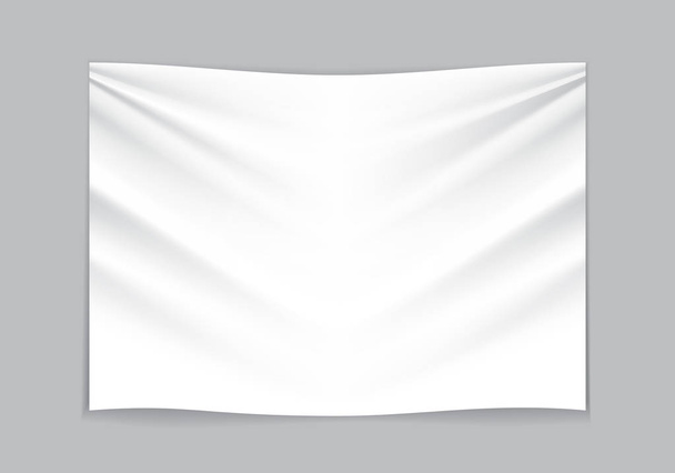 Висячі порожні білі тканини на сірому фоні Векторні ілюстрації
.  - Вектор, зображення