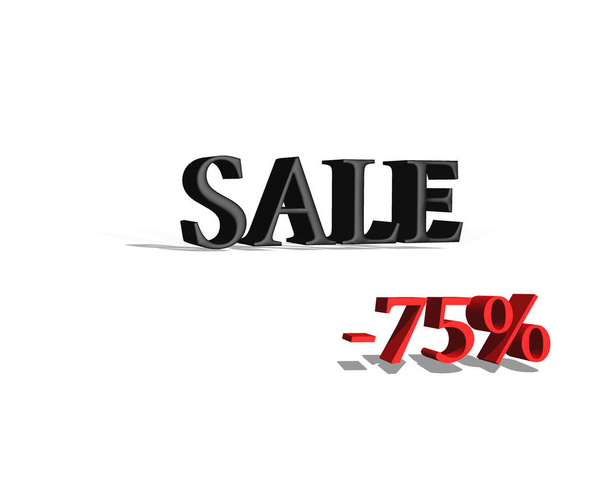 Sale of minus seventy-five percent - Foto, Imagem