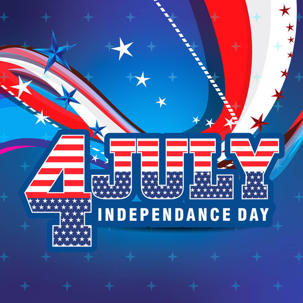 4th of July American Independence Day Background - Διάνυσμα, εικόνα