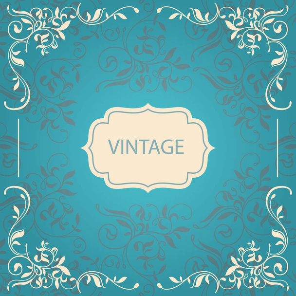 Vintage polka dot card with lace, scrap template of worn distressed design - Vektor, Bild
