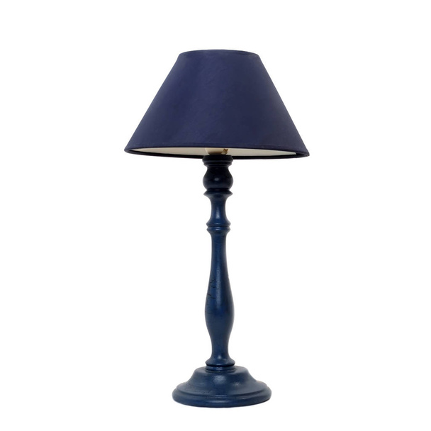 blue table lamp isolated - Photo, Image