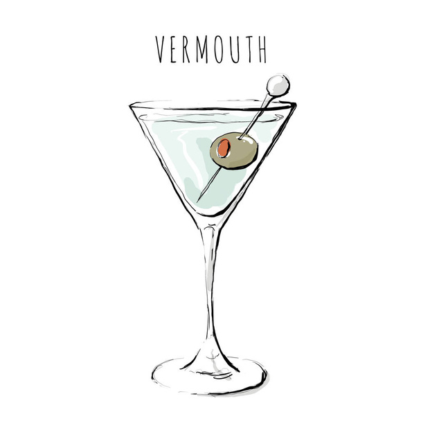 Illustration d'une boisson alcoolisée. Vermouth
 - Photo, image