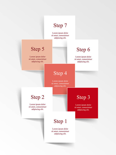 Step by step infographic. - Vektori, kuva