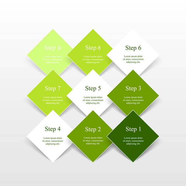 Step by step infographic. - Vektor, kép