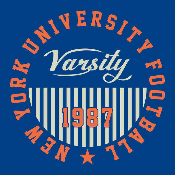 grafické new york university fotbal - Vektor, obrázek