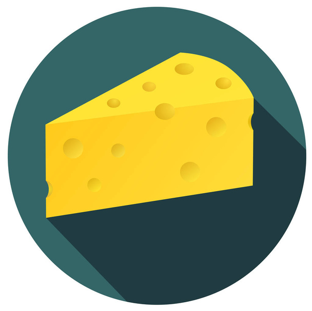 Piece of cheese icon - Vector, afbeelding