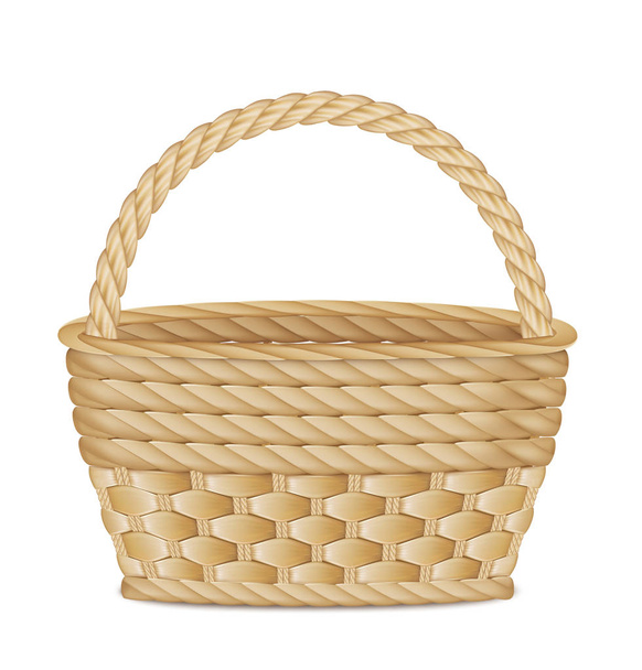 Empty basket on white background. Vector illustration - Vector, Image
