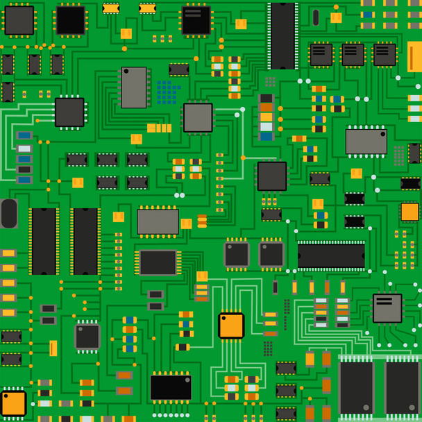 Computer chip tecnologia processore circuito scheda madre sistema di informazione vettoriale illustrazione
 - Vettoriali, immagini
