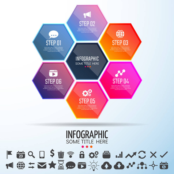 infographics ontwerpsjabloon - Vector, afbeelding