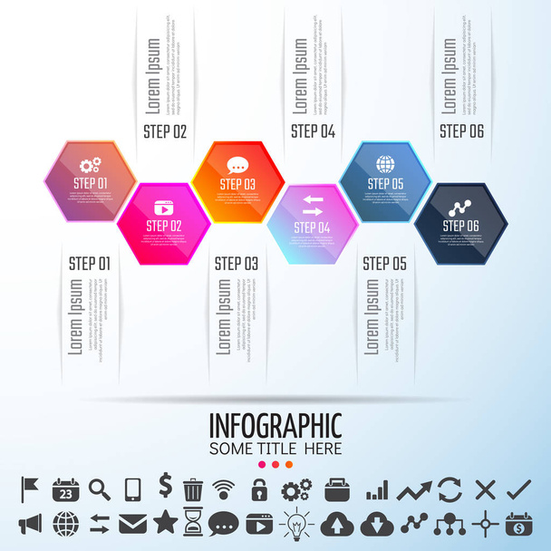 Plantilla de diseño infográfico
 - Vector, imagen
