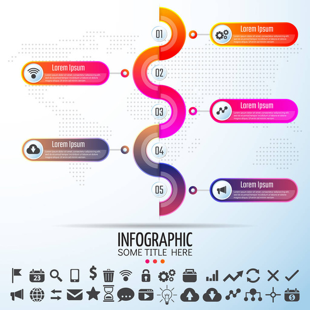 infographics tervezősablon - Vektor, kép