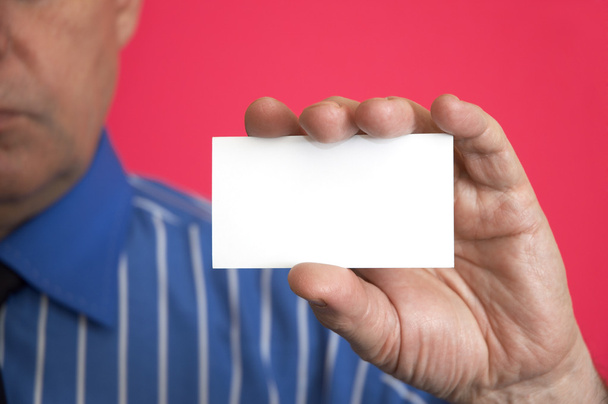 Man with business card - Photo, Image