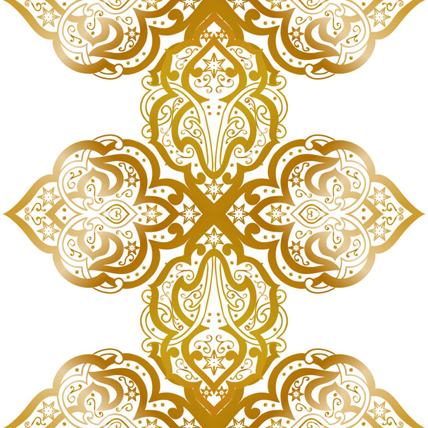 Seamless monochrome ornate pattern - Вектор, зображення