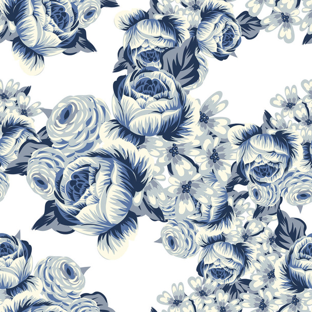 Seamless flower pattern - Wektor, obraz
