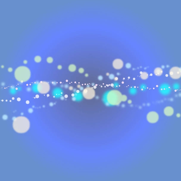 Coloré déconcentré de paillettes ou bokeh cercle de fond bleu
 - Photo, image