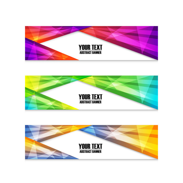 colorful banner set - ベクター画像