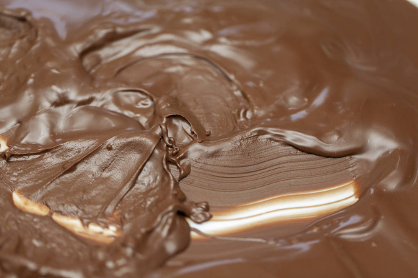 melted chocolate close up - Fotoğraf, Görsel