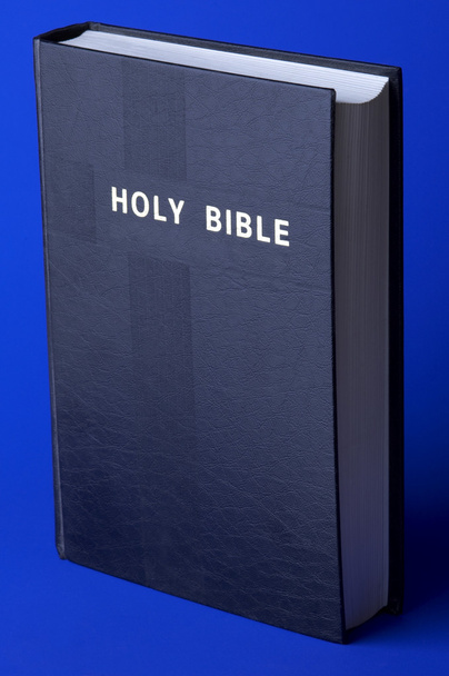 Holy Bible on the blue background - Фото, изображение
