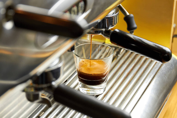 Coffee machine pouring espresso. - Photo, Image
