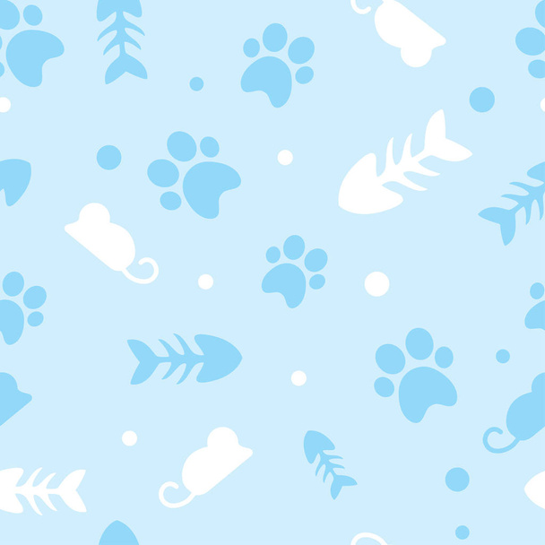 Pattern for pets kitty - Vetor, Imagem