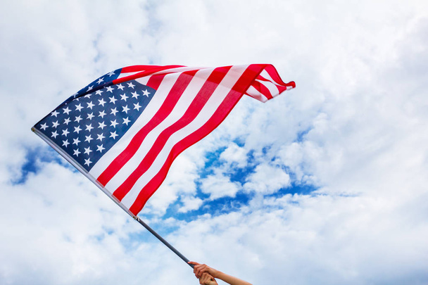 USA flag background, Independence Day, July Fourth symbol - Photo, Image