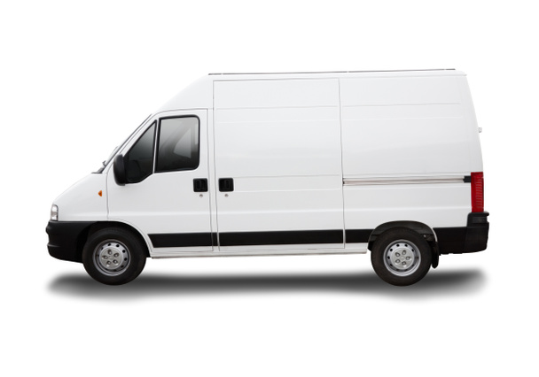 commercial white van - Photo, Image