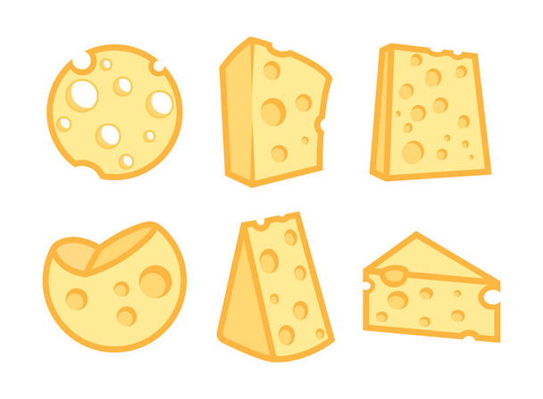 Set of Cheese Icons - Vektor, obrázek
