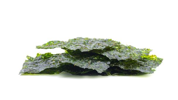 Seaweed sheets on white background - Photo, Image