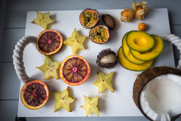 Exotic fruit platter. - Photo, image