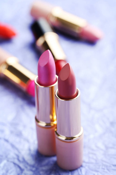 colorful lipsticks on paper - Zdjęcie, obraz