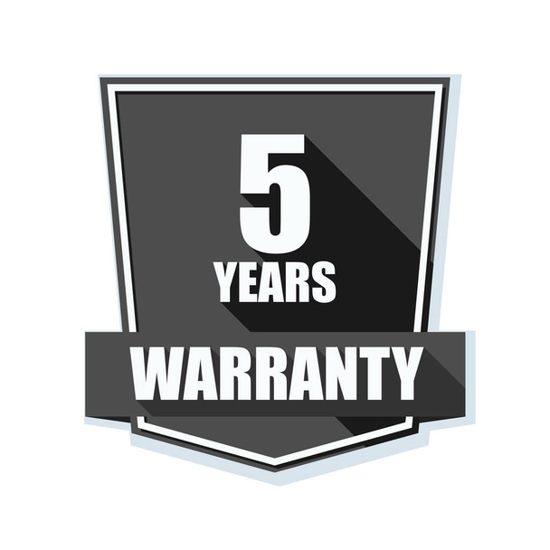 5 years warranty shield - Vector, Image