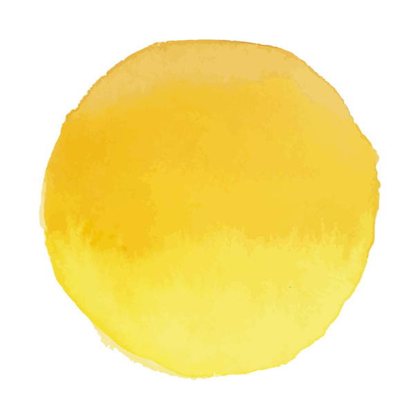 Bright light yellow vector watercolor banner blot - Vector, Image