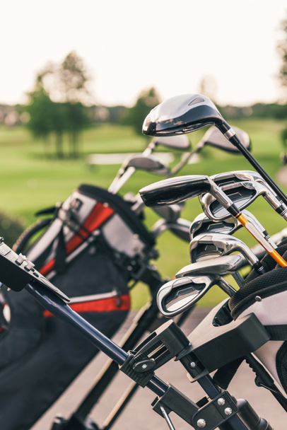 Clubs de golf en sacs
  - Photo, image