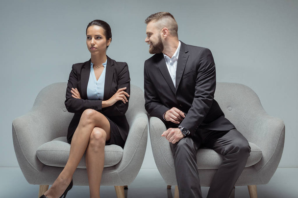business people sitting on chairs - Photo, Image