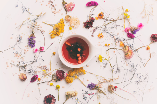 healthy organic tea with herbs  - Fotó, kép