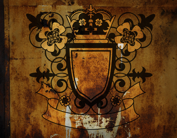 Emblem with flowers - Photo, Image