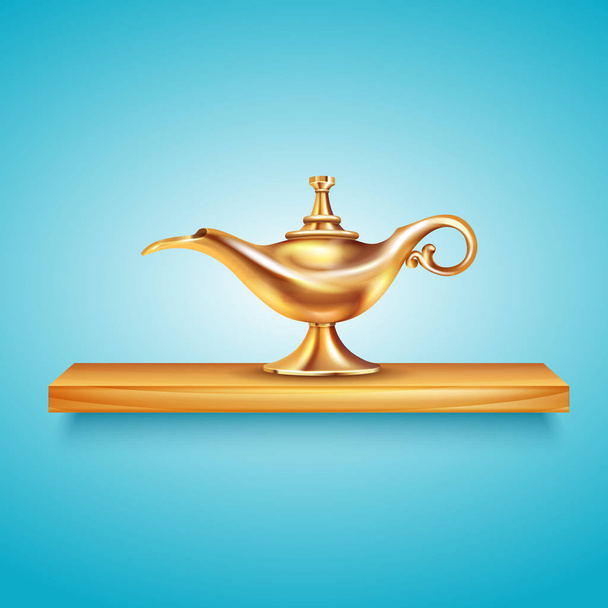 Aladdin Lamp On Pedestal Composition - Vektor, obrázek