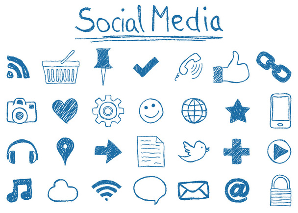 Social Media Icons - Vector, imagen
