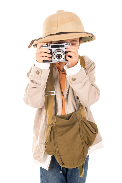 Boy in safari clothes - Foto, immagini