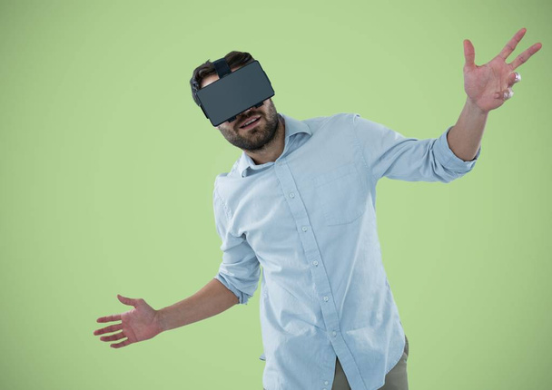 Man in virtual reality headset  - Fotoğraf, Görsel