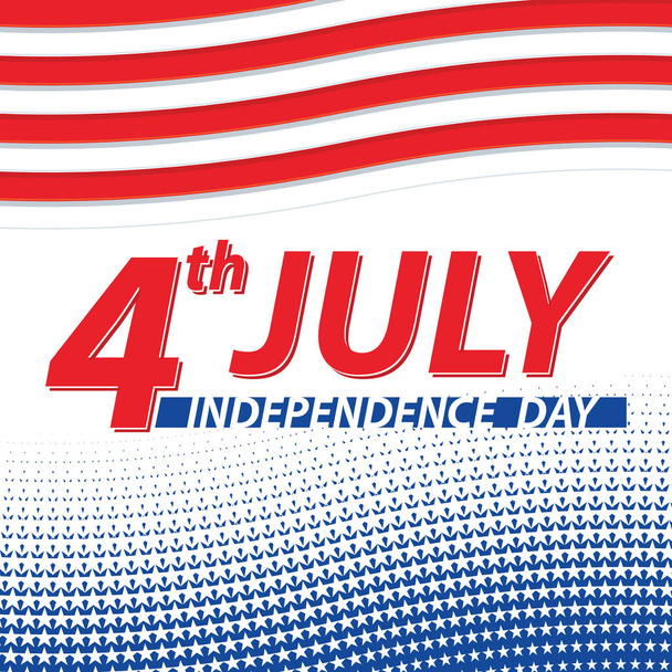 4. Juli US-Unabhängigkeitstag. - Vektor, Bild