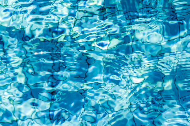 Modrá voda v bazénu texturu pozadí - Fotografie, Obrázek