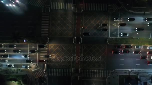 Зверху зору Фаріа Ліма x Juscelino Кубічек авеню в Сан-Паулу, Бразилія - Кадри, відео