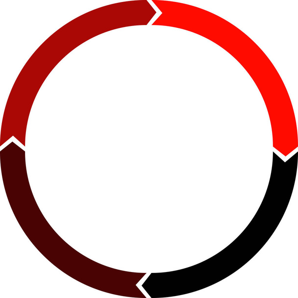 Quatre flèches rouges en cercle
 - Photo, image