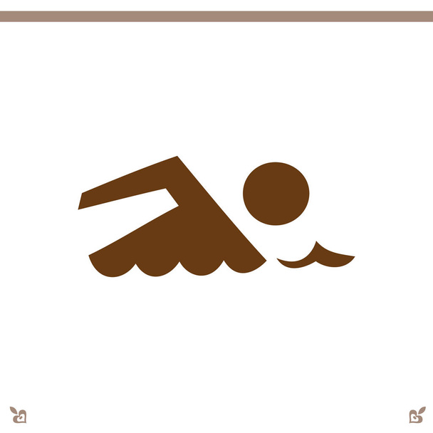 Úszás ikon jele - Vektor, kép