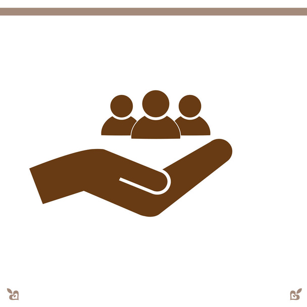Businesspeople icon. teamwork - Vector, Image