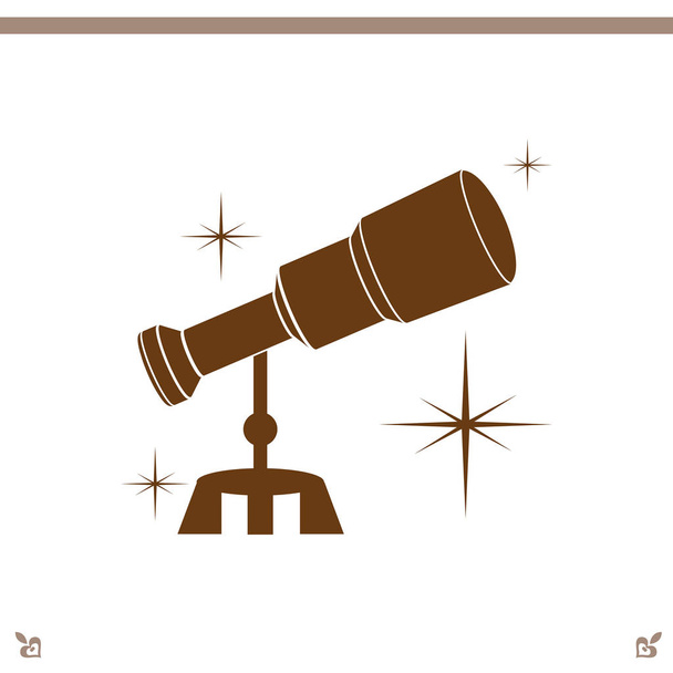 Teleskop ikona ilustracja - Wektor, obraz