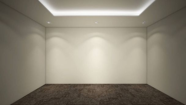 Modern Empty Room, 3d render interior design, mock up illustrati - Photo, Image